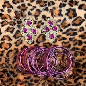 Fashion Earring and Bangle Set